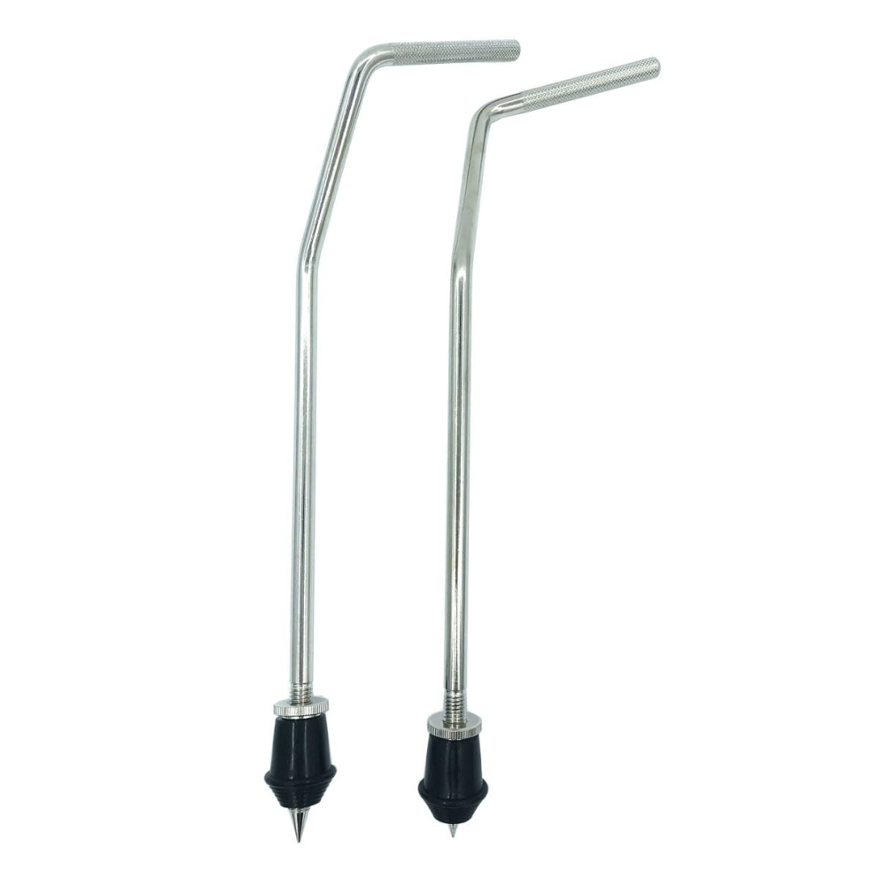 TUOREN 2Pcs Bass Drum Spurs Legs Bent Metal Floor Tom Legs Bass Kick Drum Legs f