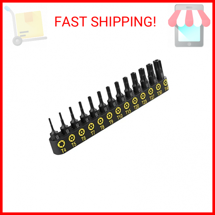 LEXIVON TAMPER PROOF Torx Bit Set, Premium S2 Alloy Steel 13Piece