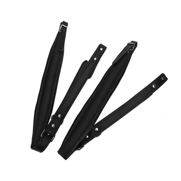 BIBISTORE Soft Leather Adjustable Accordion Shoulder Harness Straps Instrument A