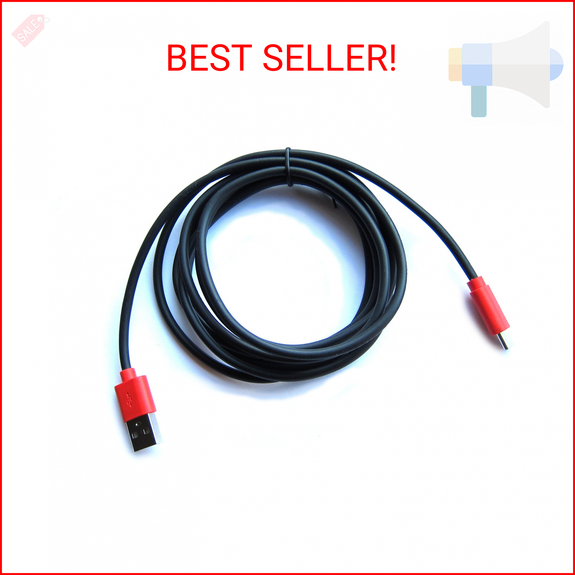 PortaPow 3.3ft Data Block USB-A to USB-C Cable