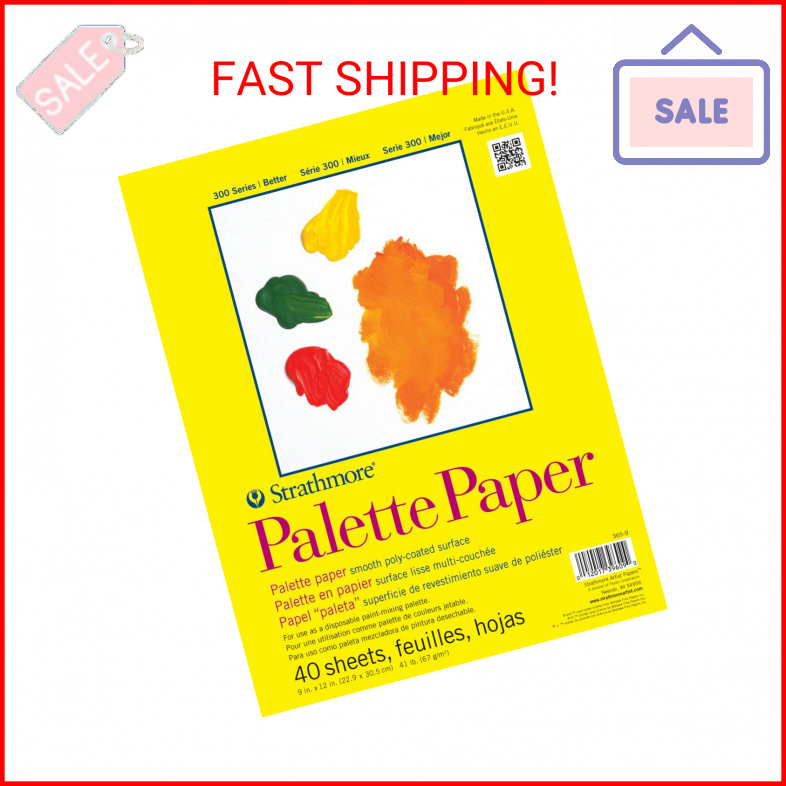 Strathmore Tape Bound Palette Paper Pad, 41 lb. 9″X12″, 40 Sheets (365-9)