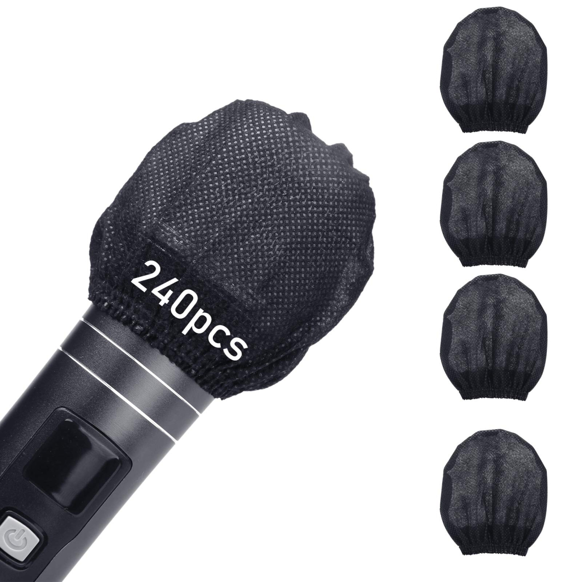 240pcs (120 pairs) Mic Covers Disposable Non-Woven, Individually Wrapped Mic Cov